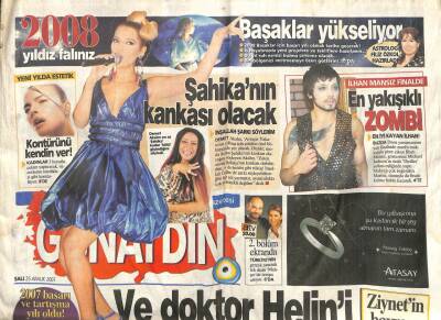 Sabah Gazetesi Günaydın Eki 25 Aralık 2007 - Ve Doktor Helin Avşarı Baştan Yarattı GZ104666 - 1