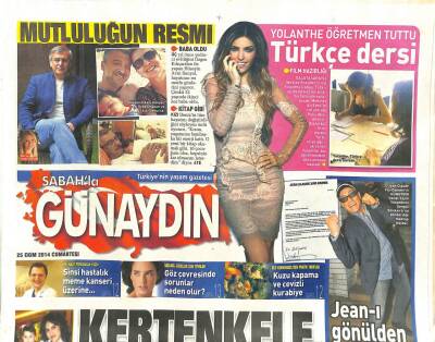 Sabah Gazetesi Günaydın Eki 25 Ekim 2014 - Sahnelerin Yeni Yıldızı Vildan Demir GZ105415 - 1
