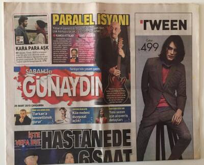 Sabah Gazetesi Günaydın Eki 25 Mart 2015 - Kanserle Mücadele Eden Kayahan Pazartesi Akşamı Hastaneye Kaldırıldı GZ22009 - 1