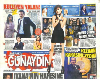 Sabah Gazetesi Günaydın Eki 25 Ocak 2013 - İvananın Kafesine Mühür GZ105340 - 1