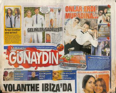 Sabah Gazetesi Günaydın Eki 26 Ağustos 2015 - Yolanthe Ibizada Doğumu Bekliyor GZ116988 - 1