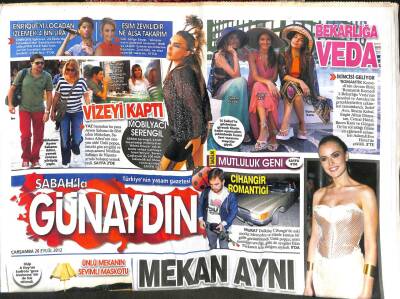 Sabah Gazetesi Günaydın Eki 26 Eylül 2012 - Fahriye Evcenin Konuşulan Değişimi GZ107033 - 1