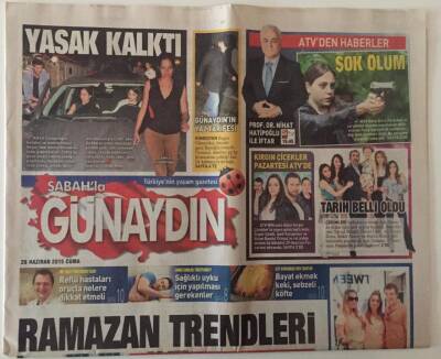 Sabah Gazetesi Günaydın Eki 26 Haziran 2015 - Ramazan Trendleri Barbükü Partiler , Spor Salonları GZ28145 - 1
