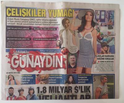 Sabah Gazetesi Günaydın Eki 26 Mayıs 2015 - Zehra İle Arda Aynı Reklamda , Ali Ağa Oğlunun Doğum Günü Kareleri GZ20898 - 1