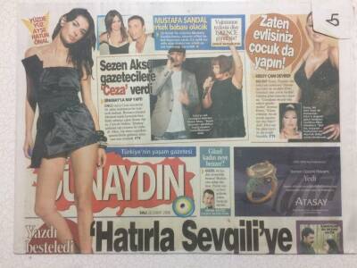 Sabah Gazetesi Günaydın Eki 26 Şubat 2008 - Sezen Aksu Gazetecilere Ceza Verdi GZ47156 - 1