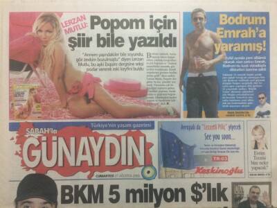 Sabah Gazetesi Günaydın Eki 27 Ağustos 2005 - Lerzan MutluPopom İçin Şiir Bile Yazıldı GZ38525 - 1