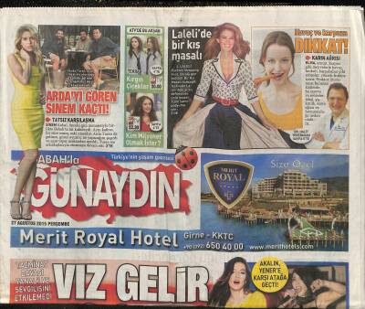 Sabah Gazetesi Günaydın Eki 27 Ağustos 2015 - Serkan Kaya Şarkılarımda Hikayelerimizi Anlatıyorum GZ116990 - 1