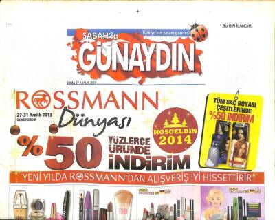 Sabah Gazetesi Günaydın Eki 27 Aralık 2013 - Kazakistan Tarkanla Sallandı , Çığlık Çığlığa GZ105762 - 1