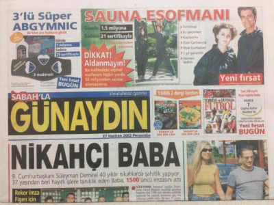 Sabah Gazetesi Günaydın Eki 27 Haziran 2002 - Sedef Mehmet Ali Erbile Uğursuz mu Geldi GZ23638 - 1