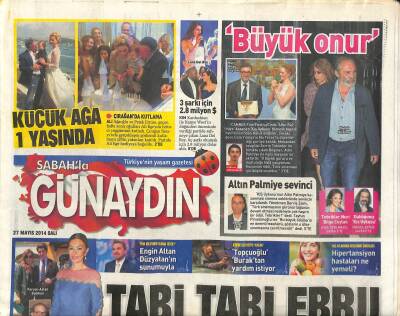 Sabah Gazetesi Günaydın Eki 27 Mayıs 2014 - Emma Shapplinden Mini Konser GZ116386 - 1