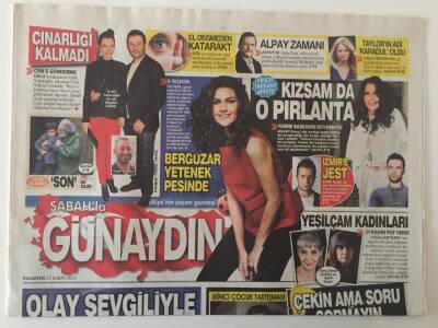 Sabah Gazetesi Günaydın Eki 27 Şubat 2012 - Bülent Ersoy Tarkanı Affetti , Yeşilçam Kadınları Suna Selen ,Şerif Sezer 8 Mart Gününde Sergilenecek GZ28140 - 1