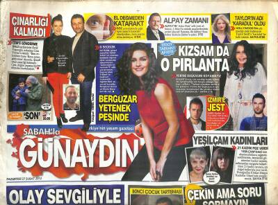 Sabah Gazetesi Günaydın Eki 27 Şubat 2012 - Yeşilçam Kadınları - Bülent Ersoy Tarkanı Affetti GZ123383 - 1