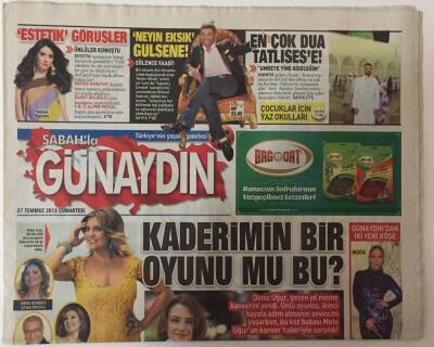 Sabah Gazetesi Günaydın Eki 27 Temmuz 2013 - Kıbrıs Ekonomisi Canlandı Sibel Can Kıbrısta Vergi Rekortmeni Oldu GZ28078 - 1