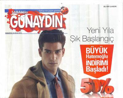 Sabah Gazetesi Günaydın Eki 28 Aralık 2013 - Oyun Canavarı Dirk Kuyt GZ105278 - 1