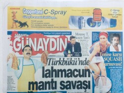 Sabah Gazetesi Günaydın Eki 28 Mart 2007 - Türkbükünde Lahmacun Mantı Savaşı, Tenise Karşı SQUASH Turnuvası GZ43267 - 2