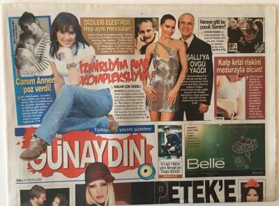 Sabah Gazetesi Günaydın Eki 28 Nisan 2009 - Petek Dinçöz, Yeni Albümü İçin Sezen Aksudan Sadece Şarkılarını Değil İmaj Desteğini de Aldı GZ20719 - 1