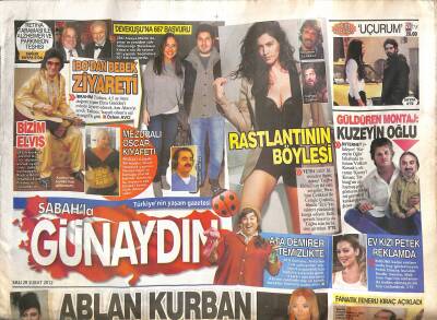 Sabah Gazetesi Günaydın Eki 28 Şubat 2012 - İpek Yalovanın Medya Paniği - Angelina Jolienin Oyuncusu Geliyor GZ125387 - 1