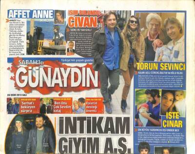 Sabah Gazetesi Günaydın Eki 29 Ekim 2013 - Cüneyt Arkının Torun Sevinci, Teselli Ekibi GZ107660 - 1