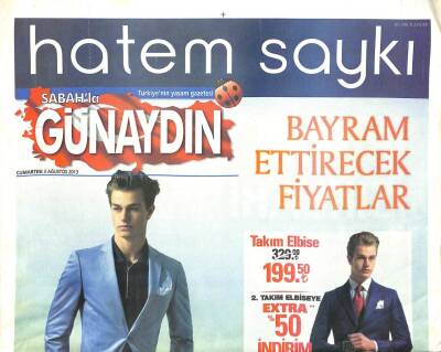 Sabah Gazetesi Günaydın Eki 3 Ağustos 2013 - Orhan Gencebaydan Yeni Single GZ105755 - 1