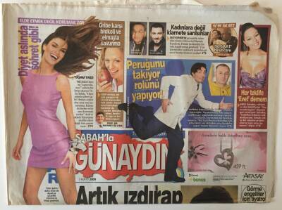 Sabah Gazetesi Günaydın Eki 3 Mayıs 2009 - Ebru Gündeş Reklam Yıldızı Olmayı Reddediyor GZ20732 - 1