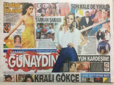Sabah Gazetesi Günaydın Eki 3 Temmuz 2012 - Burak Yılmaz Gökçe Bahadır İle Beraber GZ35610 - 1