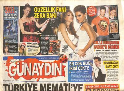 Sabah Gazetesi Günaydın Eki 30 Aralık 2010 - Tuğba Özay Davayı Kazandı - Türkiye Mematiye Ağlıyor GZ124294 - 1