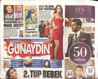 Sabah Gazetesi Günaydın Eki 30 Aralık 2014 - Filiz Özkoldan Astroloji Balıklar İç Sesini Dinlemeli GZ106401 - 1