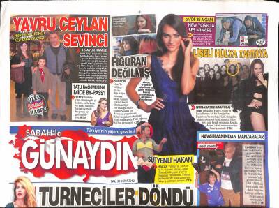 Sabah Gazetesi Günaydın Eki 30 Ekim 2012 - Kemal Sunaldan Daha Komik Adam Sinan Çetin - Ali Sadinin Harçlığı 500$ GZ124601 - 1