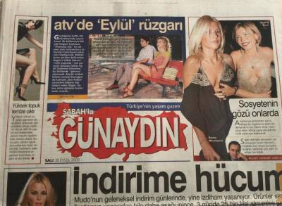 Sabah Gazetesi Günaydın Eki 30 Eylül 2003-Sosyetenin Gözü Onlarda GZ45190 - 1