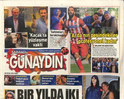 Sabah Gazetesi Günaydın Eki 30 Eylül 2014 - Sinem Kobal , Kusursuz Güzelliğin Peşinde ! - Sezen Aksu Sahneleri Bırakmadım GZ93597 - 1