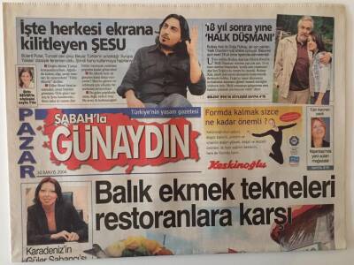 Sabah Gazetesi Günaydın Eki 30 Mayıs 2004 - Balık Ekmek Tekneleri Restoranlara Karşı GZ20988 - 1