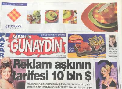 Sabah Gazetesi Günaydın Eki 30 Ocak 2005 - Kerem Alışık Röportajı-Reklam Aşkının Tarifesi 10 Bin Dolar GZ36352 - 1