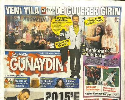 Sabah Gazetesi Günaydın Eki 31 Aralık 2014 - Serdar Ortaç 2015e Borçsuz Girdi GZ105713 - 1