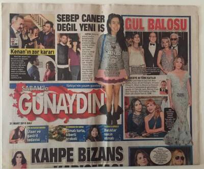 Sabah Gazetesi Günaydın Eki 31 Mart 2015 - Hande Yener , Ersay Üneri Ekibine Transfer Etti GZ28147 - 1