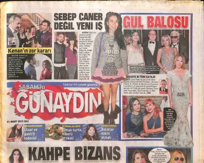 Sabah Gazetesi Günaydın Eki 31 Mart 2015 - Hande Yenerden Akalına Mesaj - Cem Yılmaz , Yeni Filmi İçin Kolları Sıvadı GZ124301 - 1