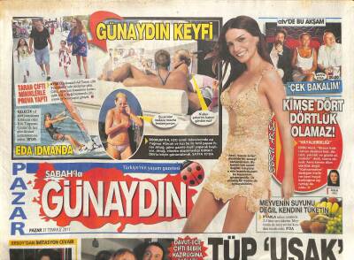 Sabah Gazetesi Günaydın Eki 31 Temmuz 2011 - Gloria Gaynor Açıkhavada - Bülent Ersoydan İmitasyon Cevabı GZ125479 - 1