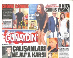 Sabah Gazetesi Günaydın Eki 31 Temmuz 2013 - Sinem Kobal Tatilde, Kıvanç Tatlıtuğ Kumsalda GZ100093 - 1