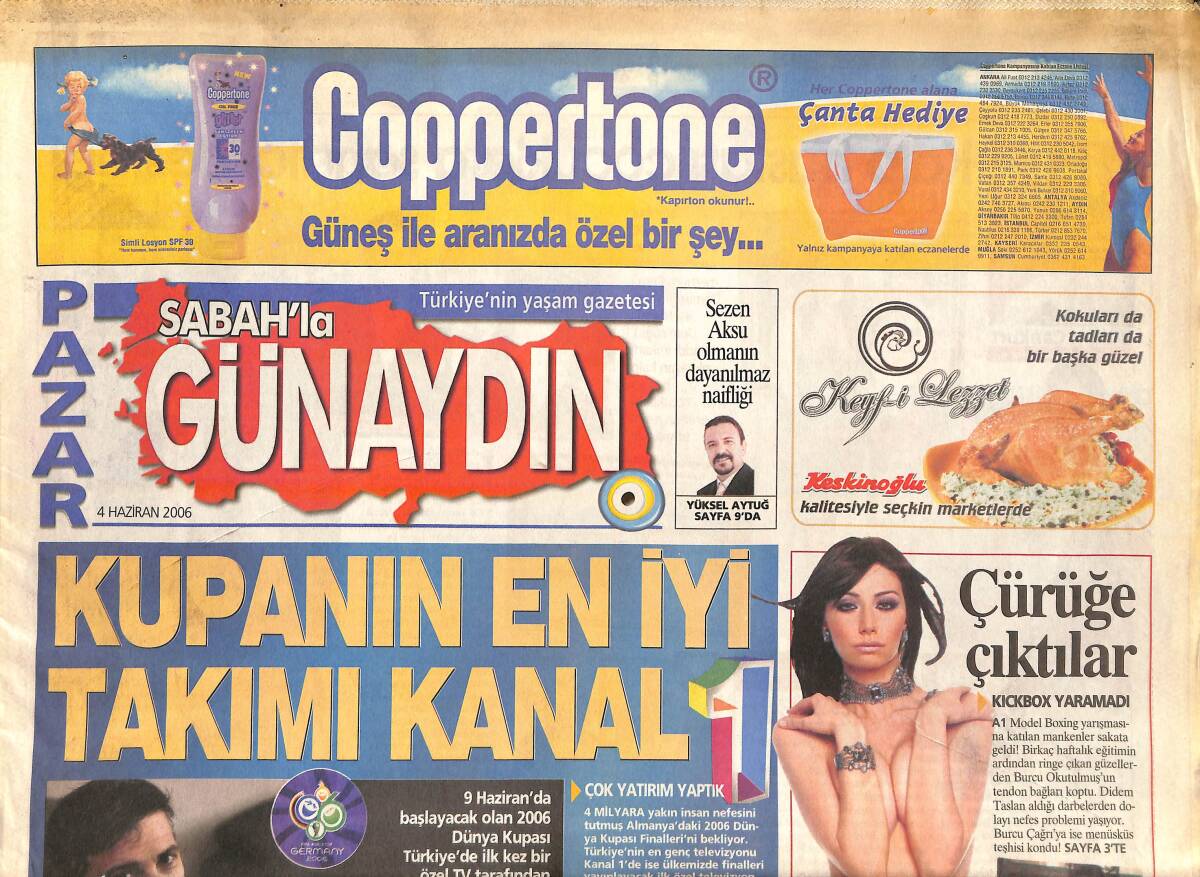 Sabah Gazetesi Günaydın Eki 4 Haziran 2006 - Mahsun Kırmızıgül 