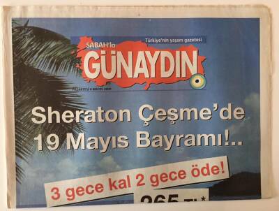Sabah Gazetesi Günaydın Eki 4 Mayıs 2009 - Deniz Sekiyi Göremeyen Hüsnü Şenlendirici İsyanlarda GZ20748 - 1