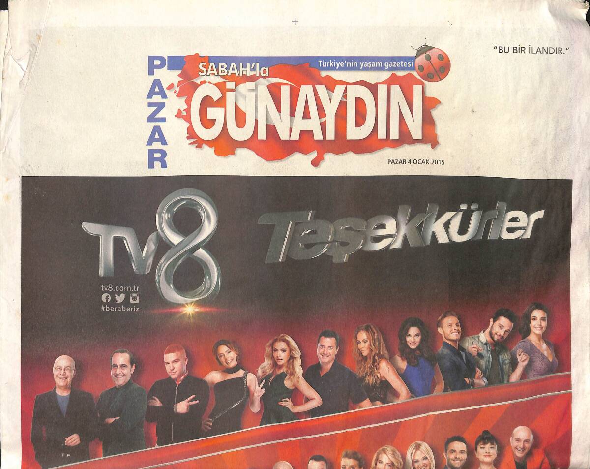 Sabah Gazetesi Günaydın Eki 4 Ocak 2015 - Nebahat Çehre 'Kürk Davası' - Tuğçe Kazaz: İhanet Eden Cezasını Çekmeli GZ136955 - 1