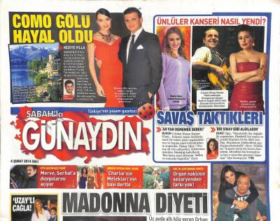 Sabah Gazetesi Günaydın Eki 4 Şubat 2014 - Üç Ayda 6 Kilo Veren Orhan Gencebayın Zayıflamak İçin Uyguladığı Yöntemi , Eşi Sevim Emre Açıkladı GZ106007 - 1