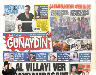 Sabah Gazetesi Günaydın Eki 5 Ağustos 2013 - Farklı Stiliyle Moda Dünyasına Yön Veren İsimlerden Rihanna , Saç Konusunda İse Sınır Tanımıyor GZ98280 - 1