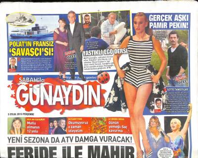 Sabah Gazetesi Günaydın Eki 5 Eylül 2013 - Meryem Uzerlinin Türkçesi Ne Olacak ? GZ116622 - 1