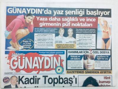 Sabah Gazetesi Günaydın Eki - 5 Nisan 2004 - Cansu Derenin Deniz Fobisi GZ46430 - 2