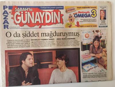 Sabah Gazetesi Günaydın Eki 6 Haziran 2004 - Hülya Avşar Ragıp Savaşa Sen Benim Cönümsün Sapık Rollerde Oynama Diyor GZ20989 - 1