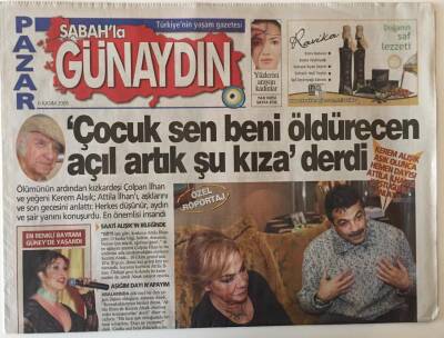 Sabah Gazetesi Günaydın Eki 6 Kasım 2005 - Ölümünün Ardından Kızkardeşi Çolpan İlhan Ve Yeğeni Kerem Alışık - 1