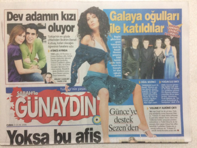 Sabah Gazetesi Günaydın Eki 6 Ocak 2006 - Günceye Destek Sezen Aksudan, Paris Hilton Tehditle Suçlanıyor GZ23631 - 1