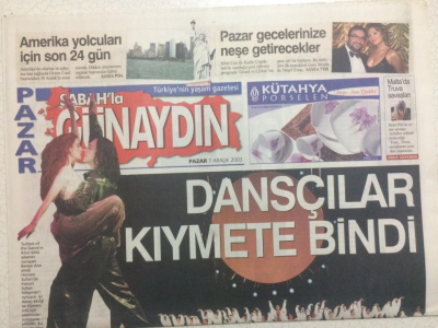 Sabah Gazetesi Günaydın Eki 7 Aralık 2003 - Dansçılar Kıymete Bindi,Maltada Truva Savaşları GZ23622 - 1