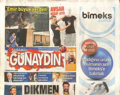 Sabah Gazetesi Günaydın Eki 7 Kasım 2014 - Murat Boza 105 Bin Lira Ceza - Hülya Avşar Kesip Attı GZ125409 - 1