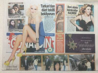 Sabah Gazetesi Günaydın Eki 7 Mart 2008 - Demet Akalın Tarkandan Düet Teklifi Bekliyorum GZ47155 - 1